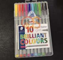 ชุดปากกาตัดเส้นหัวเข็ม Staedtler 10 สี 0