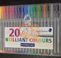 ชุดปากกาตัดเส้นหัวเข็ม Staedtler 20 สี 0