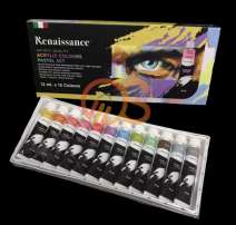 สีอะคริลิคพาสเทล Renaissance 12 สี 0