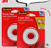 เทปโฟม 2 หน้า 3M ขนาด 21 มม. x 1 ม. 0