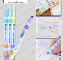 ปากกาเน้นข้อความ 2หัว Quantum QH-790 Pastel 0